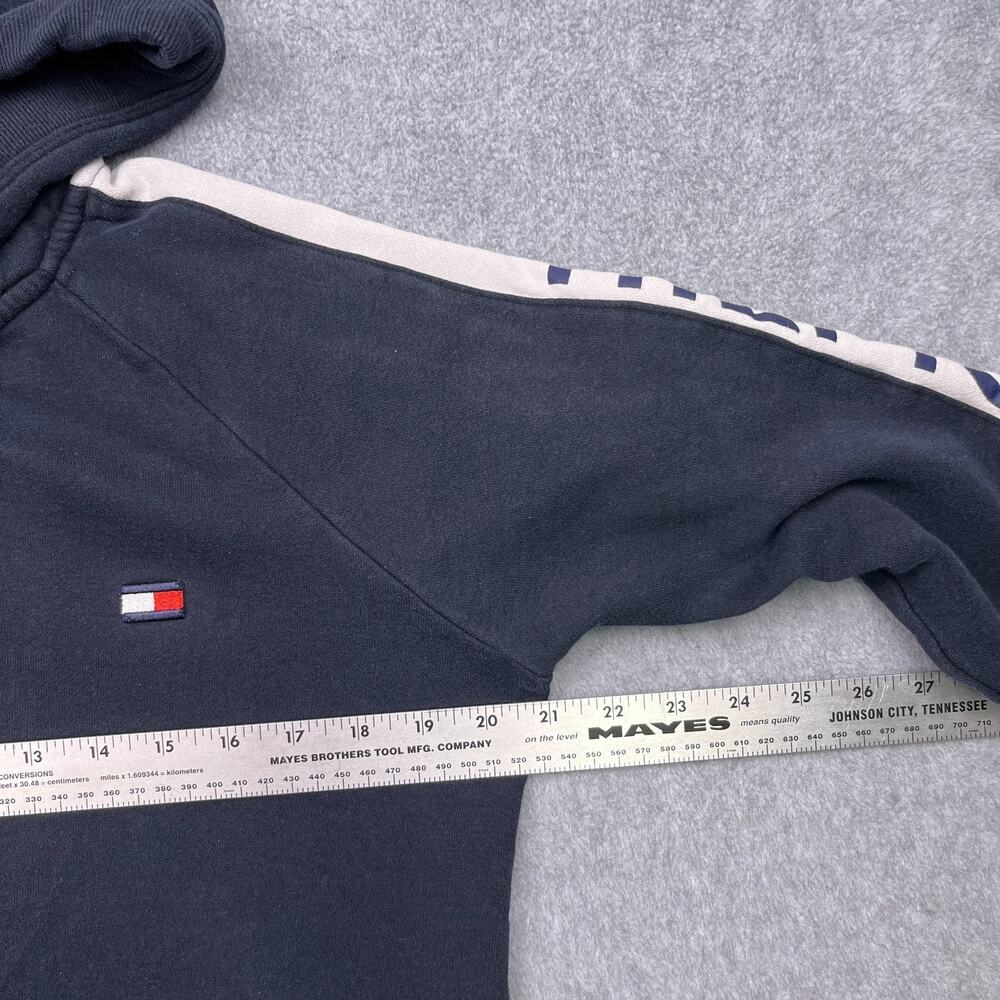 tommy hilfiger sports hoodie blue full zip sweatshirt large - Picture 6 of 10